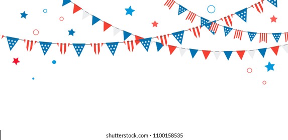 Happy USA Independence Day 4 th July. American holiday celebration