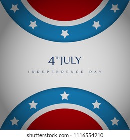 Happy USA Independence Day 4 th July. Greeting card and poster Design about Fourth of July National America Day