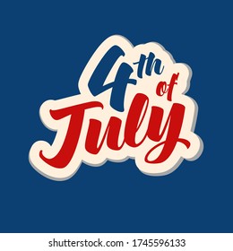 Happy USA Independence Day 4 th July. Greeting card and poster Design