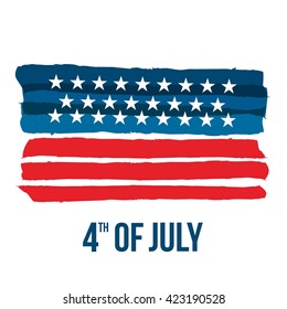 Happy USA Independence Day 4 th July. Greeting card and poster Design