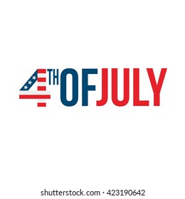 Happy USA Independence Day 4 th July. Greeting card and poster Design