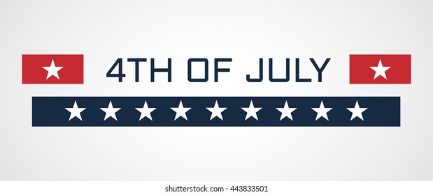 Happy USA Independence Day 4 th July. Greeting card and poster Design
