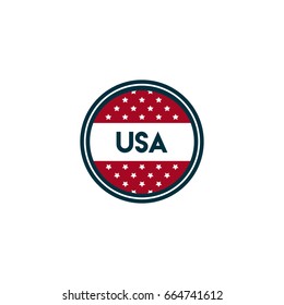 Happy USA Independence Day 4 th July. Greeting card and poster Design