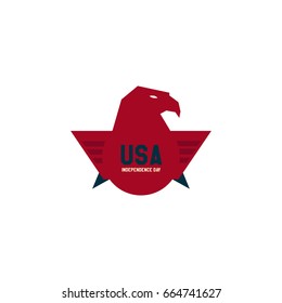 Happy USA Independence Day 4 th July. Greeting card and poster Design