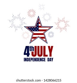 Happy USA Independence Day 4th of July. Flag, Banner, Poster, Brochure, Greeting card Design. Vector illustration