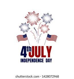 Happy USA Independence Day 4th of July. Flag, Banner, Poster, Brochure, Greeting card Design. Vector illustration