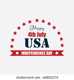 Happy USA Independence Day 4th July Logo Vector Template