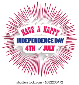 Happy USA Independence Day Fourth of July celebrate
