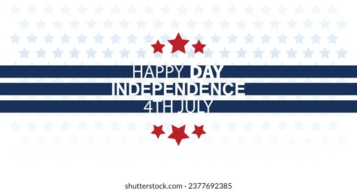 Happy USA Independence Day Fourth of July background USA Independence Day. Template for Fourth of July. Vector illustration Happy Independence Day Fourth of July, greeting card on a light star