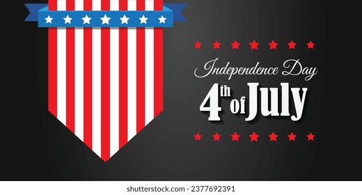 Happy USA Independence Day Fourth of July background USA Independence Day. Template for Fourth of July. Vector illustration Happy Independence Day Fourth of July, greeting card on a light star