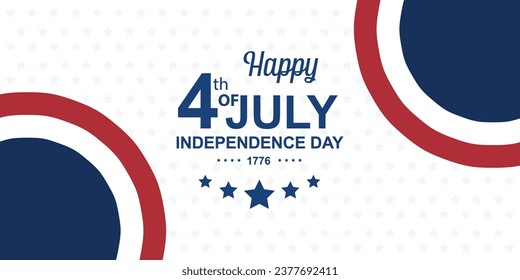Happy USA Independence Day Fourth of July background USA Independence Day. Template for Fourth of July. Vector illustration Happy Independence Day Fourth of July, greeting card on a light star