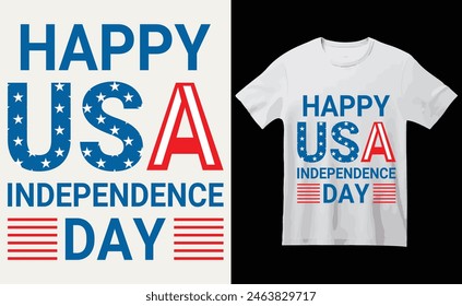 Happy USA independence day T-Shirt Design, USA Independence Day Typography 