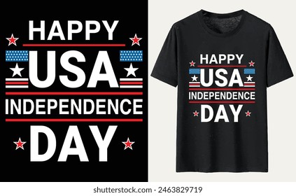 Happy USA independence day T-Shirt Design, USA Independence Day Typography 