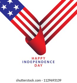 Happy USA Independence Day Vector Template Design Illustrator