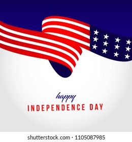 Happy USA Independent Day Vector Template Design Illustration