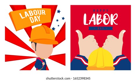 Happy usa labor day background illustration