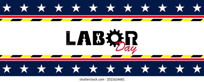 Happy USA Labor Day background illustration. Vector EPS10. 