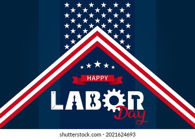 Happy USA Labor Day background illustration. Vector EPS10. 