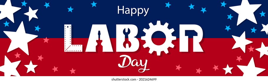 Happy USA Labor Day background illustration. Vector EPS10. 