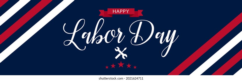 Happy USA Labor Day background illustration. Vector EPS10. 