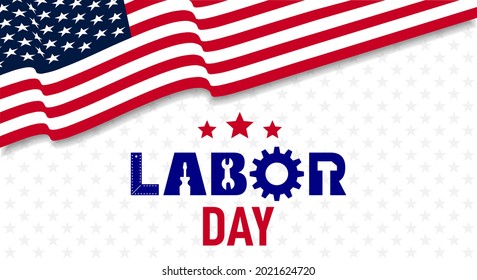 Happy USA Labor Day background illustration. Vector EPS10. 