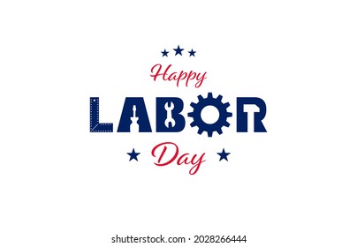Happy USA Labor Day background illustration. Vector EPS10.