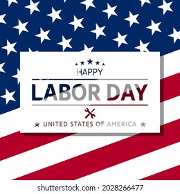 Happy USA Labor Day background illustration. Vector EPS10.