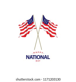 Happy USA National Day Vector Template Design Illustration