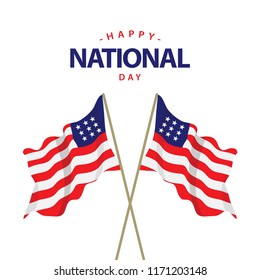 Happy USA National Day Vector Template Design Illustration