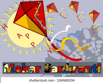 Happy Uttarayan - Makar Sankranti- Indian festival of kites.