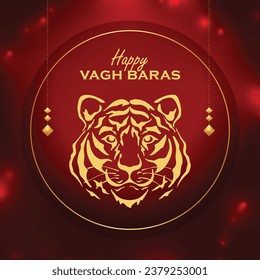 Happy Vagh Baras Puja, Muhurat, Greeting Card