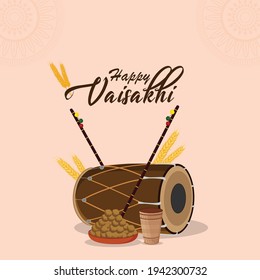 	
Happy Vaisakhi Celebration Flat Design Concept