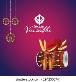 	
Happy Vaisakhi Celebration Flat Design Concept