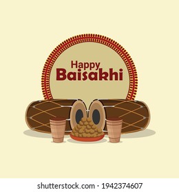 	
Happy Vaisakhi Celebration Flat Design Concept