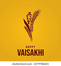 Happy Vaisakhi handwritten text vector