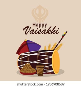 	
Happy vaisakhi indian sikh festival background