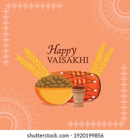 Happy vaisakhi punjabi festival celebration