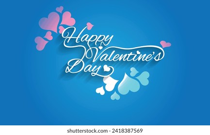 Happy valaintineday Vektor mit grauer und weißer Farbe.