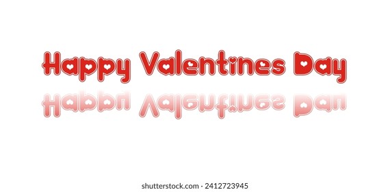 Happy valentin day text, specular writes down, Valentin day background, vector illustration