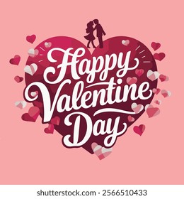 happy Valentin day, vector image