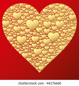 happy valentine background with decorative hearts