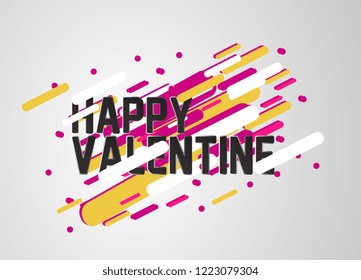 happy valentine, beautiful greeting card background or banner with winter sport theme. vector