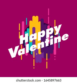 happy valentine, beautiful greeting card background or template banner with abstract colour for sport theme. vector design illustration