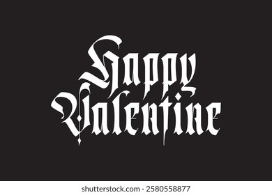 Happy Valentine Calligraphy vector art design