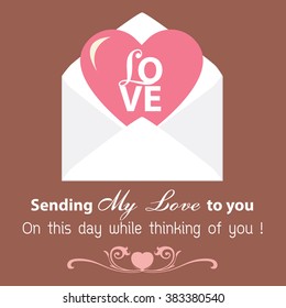 Happy Valentine Card Vector