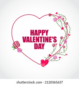Happy valentine card vector illustration