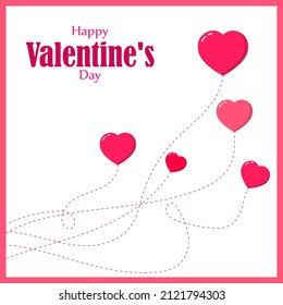 Happy valentine card vector illustration