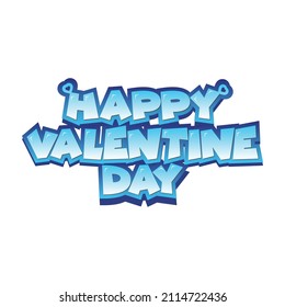 Happy Valentine Day 3d text vector,  3d typography text template, Valentine's Day special text typo design-shirt Valentine's Day artwork