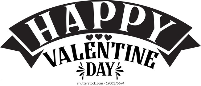 Happy Valentine Day Abstract Design, Valentine Day Ribbon, Valentine Day T-Shirt Design.