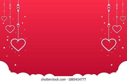 happy valentine day background, Red Simple Love Romantic Valentine's Day Promotion banner